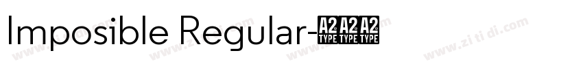 Imposible Regular字体转换